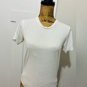 Free People Nostalgia Classic White Tee bodysuit size  Small